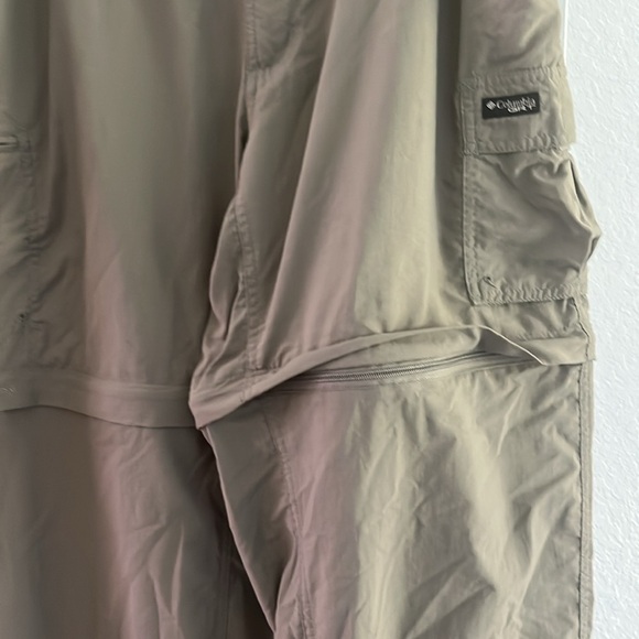 Columbia GRT Omni Dry Packable Convertible Lightweight Pants Shorts Green Large - Picture 3 of 8